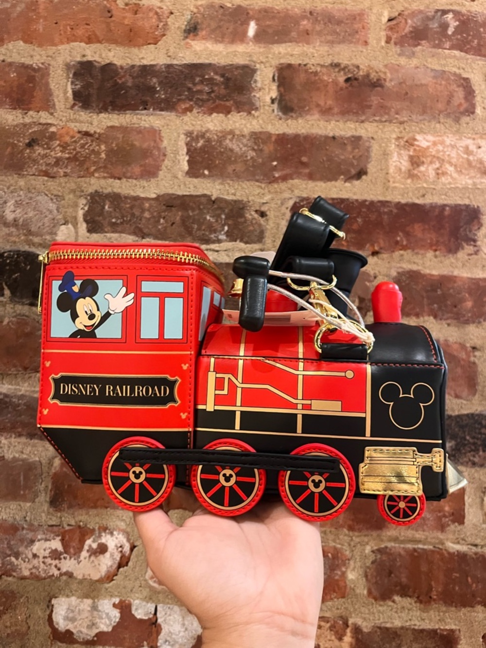 Disney X Loungefly  Railroad Red Train Crossbody Bag NWT